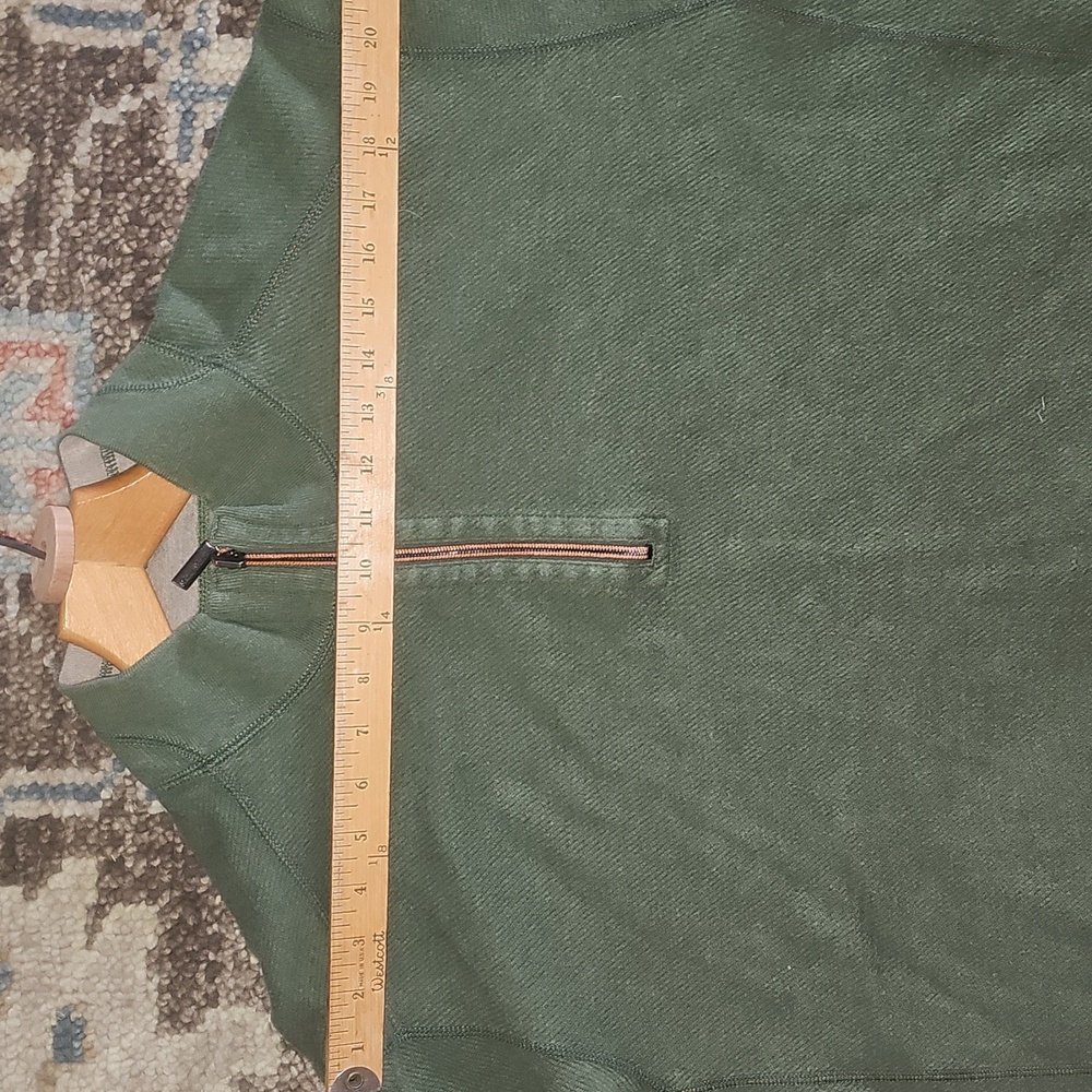 Tommy Bahama XL Men's Olive/Sand Reversible Quarter-Zip Sweatshirt/Sweater - Picture 12 of 12